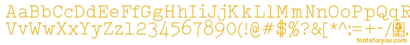 TypowriterLightDemo-Schriftart – Orangefarbene Schriften auf weißem Hintergrund