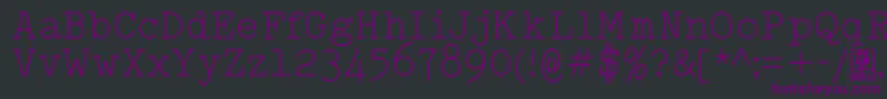 TypowriterLightDemo Font – Purple Fonts on Black Background
