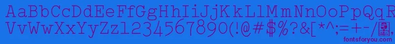 fuente TypowriterLightDemo – Fuentes Moradas Sobre Fondo Azul