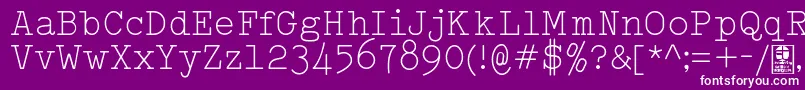 TypowriterLightDemo Font – White Fonts on Purple Background