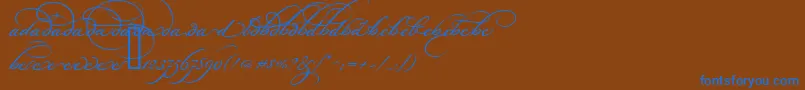 En savoir plus sur la police BickhamScriptAltOne Police BickhamScriptAltOne – polices bleues sur fond brun