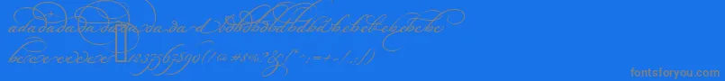 Шрифт BickhamScriptAltOne – серые шрифты на синем фоне