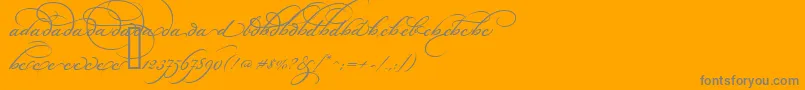 Шрифт BickhamScriptAltOne – серые шрифты на оранжевом фоне