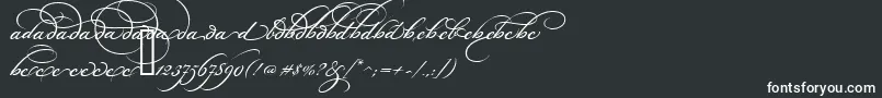 Шрифт BickhamScriptAltOne – белые шрифты