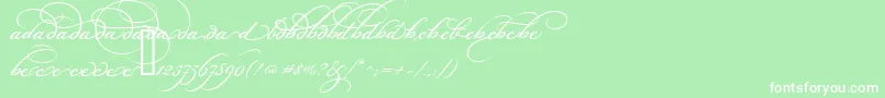 BickhamScriptAltOne Font – White Fonts on Green Background