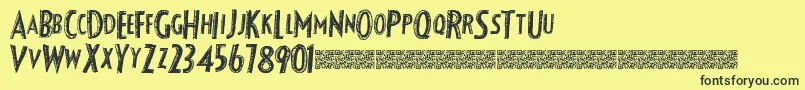 Fancyshadow Font – Black Fonts on Yellow Background