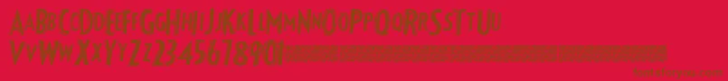 Fancyshadow Font – Brown Fonts on Red Background