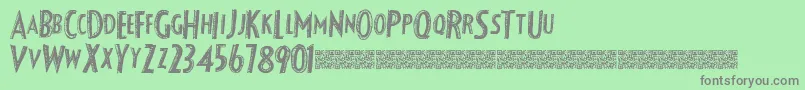 Fancyshadow Font – Gray Fonts on Green Background