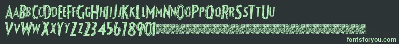 Fancyshadow-Schriftart – Grüne Schriften auf schwarzem Hintergrund