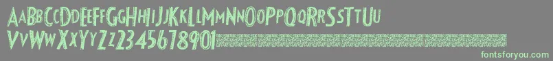 Fancyshadow Font – Green Fonts on Gray Background