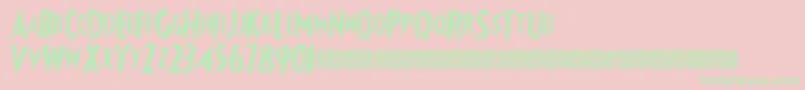 Шрифт Fancyshadow – зелёные шрифты на розовом фоне