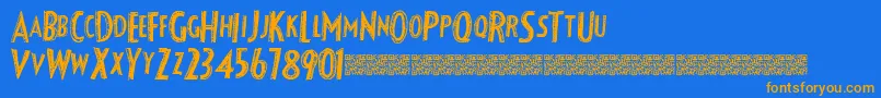 Шрифт Fancyshadow – оранжевые шрифты на синем фоне