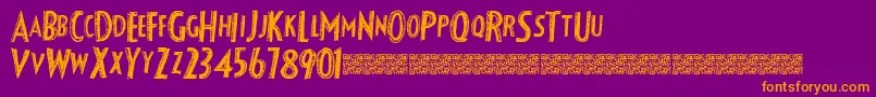 Fancyshadow Font – Orange Fonts on Purple Background