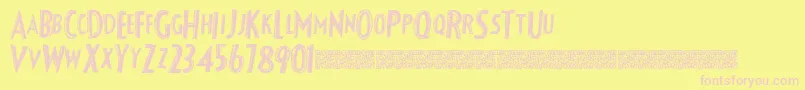 Fancyshadow Font – Pink Fonts on Yellow Background