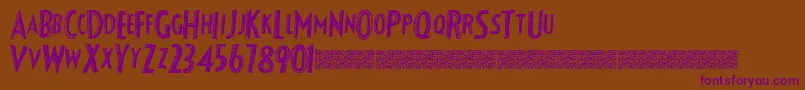 Police Fancyshadow – polices violettes sur fond brun