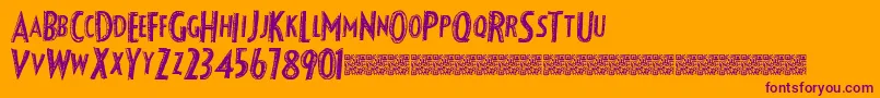 Шрифт Fancyshadow – фиолетовые шрифты на оранжевом фоне