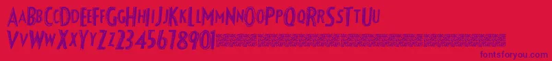 Fancyshadow-Schriftart – Violette Schriften auf rotem Hintergrund