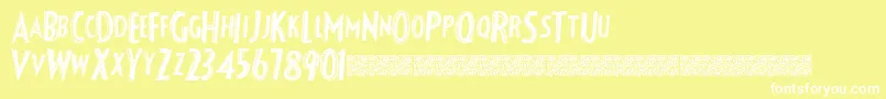 Fancyshadow Font – White Fonts on Yellow Background