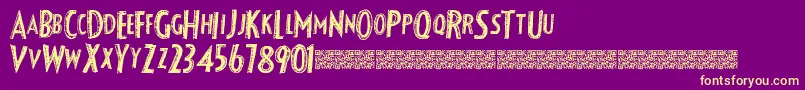 Fancyshadow Font – Yellow Fonts on Purple Background