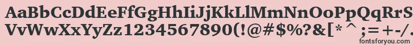 CharterBlackBt Font – Black Fonts on Pink Background