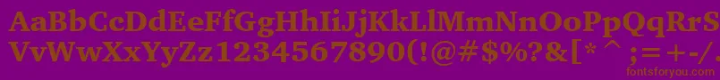 CharterBlackBt-fontti – ruskeat fontit violetilla taustalla