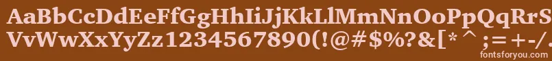 CharterBlackBt Font – Pink Fonts on Brown Background