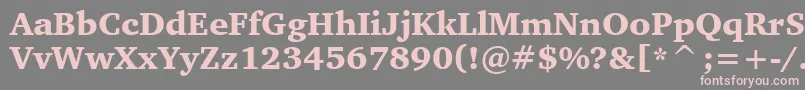 CharterBlackBt Font – Pink Fonts on Gray Background