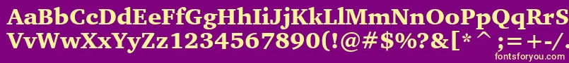 CharterBlackBt Font – Yellow Fonts on Purple Background