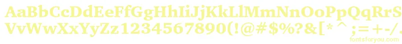 CharterBlackBt-fontti – keltaiset fontit