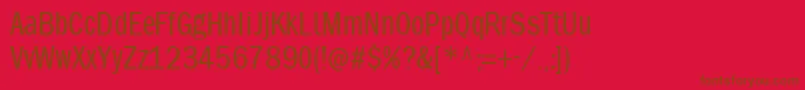 Phonebookfont Font – Brown Fonts on Red Background