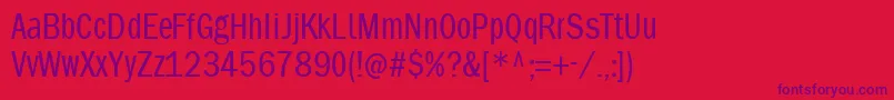 Phonebookfont Font – Purple Fonts on Red Background