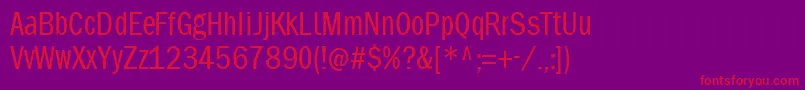 Phonebookfont Font – Red Fonts on Purple Background