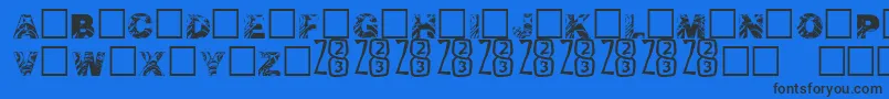 AsunderByZone23 Font – Black Fonts on Blue Background