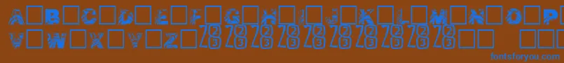 AsunderByZone23 Font – Blue Fonts on Brown Background