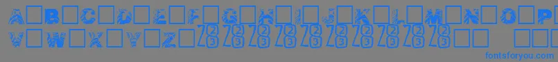 AsunderByZone23 Font – Blue Fonts on Gray Background