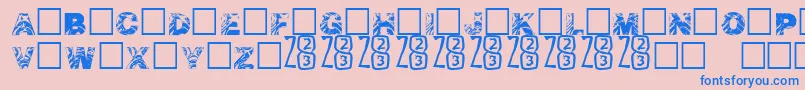 AsunderByZone23 Font – Blue Fonts on Pink Background