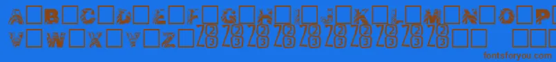 AsunderByZone23 Font – Brown Fonts on Blue Background