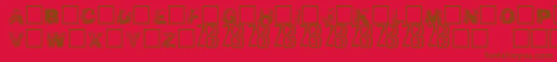 AsunderByZone23 Font – Brown Fonts on Red Background