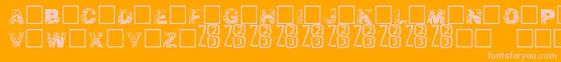 AsunderByZone23 Font – Pink Fonts on Orange Background