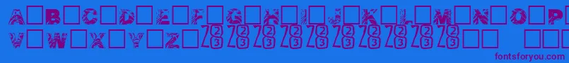 AsunderByZone23 Font – Purple Fonts on Blue Background
