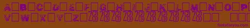 AsunderByZone23 Font – Purple Fonts on Brown Background