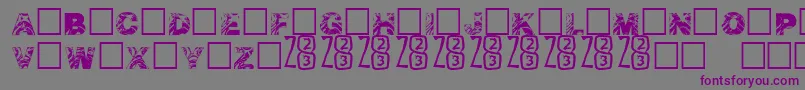 AsunderByZone23 Font – Purple Fonts on Gray Background