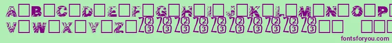 AsunderByZone23 Font – Purple Fonts on Green Background