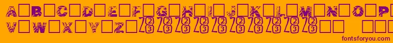 AsunderByZone23 Font – Purple Fonts on Orange Background