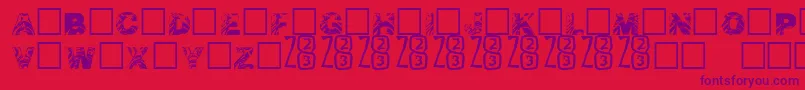 AsunderByZone23 Font – Purple Fonts on Red Background