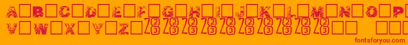 AsunderByZone23 Font – Red Fonts on Orange Background