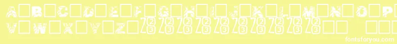 AsunderByZone23 Font – White Fonts on Yellow Background