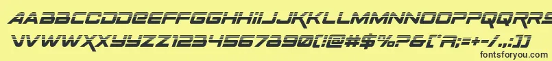 Spacerangerhalfital Font – Black Fonts on Yellow Background