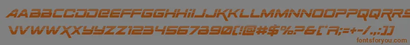 Spacerangerhalfital Font – Brown Fonts on Gray Background