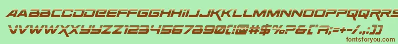 Spacerangerhalfital Font – Brown Fonts on Green Background